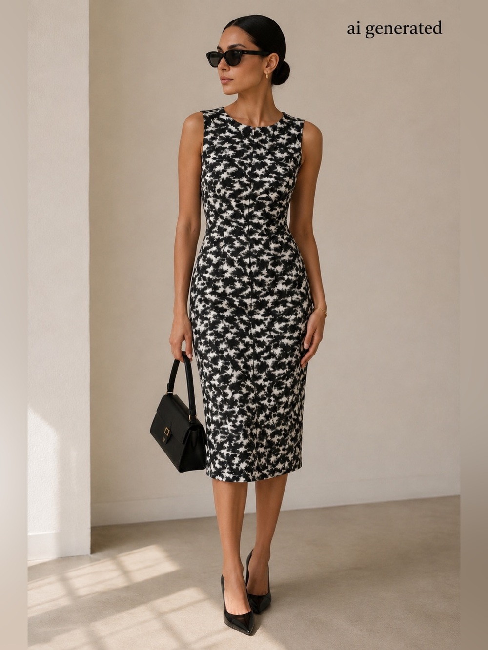 Calvin Klein Fitted Midi Dress
